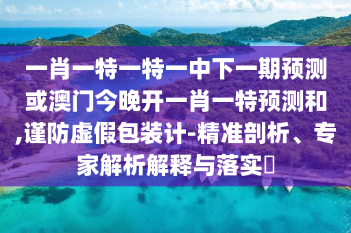 一肖一特一特一中下一期預測或澳門今晚開一肖一特預測和,謹防虛假包裝計-精準剖析、專家解析解釋與落實?