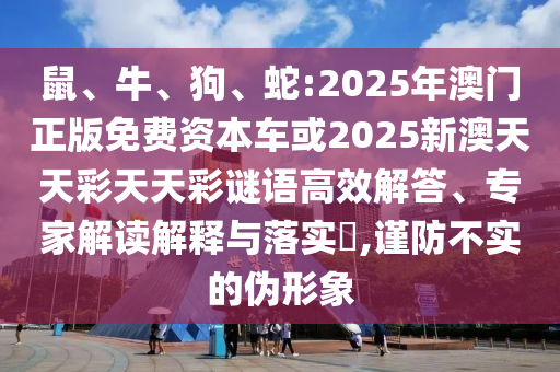 蛇:2025年澳門正版免費資本車或2025新澳天天彩天天彩謎語