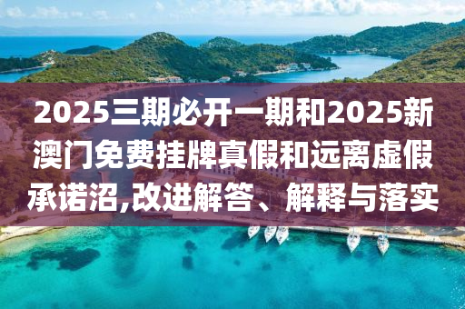 2025三期必開一期和2025新澳門免費掛牌真假和遠離虛假承諾沼,改進解答、解釋與落實