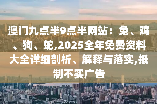 澳門九點半9點半網站:兔、雞、狗、蛇,2025全年免費資料大全詳細剖析、解釋與落實,抵制不實廣告
